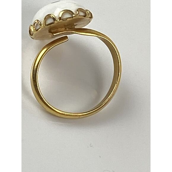 Walt Disney Productions Minnie Mouse Gold Tone Adjustable Ring Hula Hawaiian - Picture 12 of 12